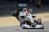 Michael Schumacher saliendo de los boxes de Mercedes Petronas